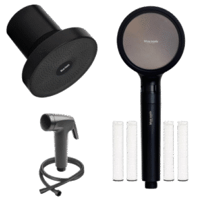 Luxury Matte Black Shower Filter Set