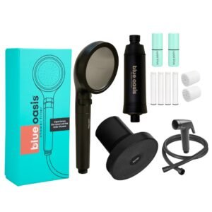 Luxury Matte Black Shower Filter Set